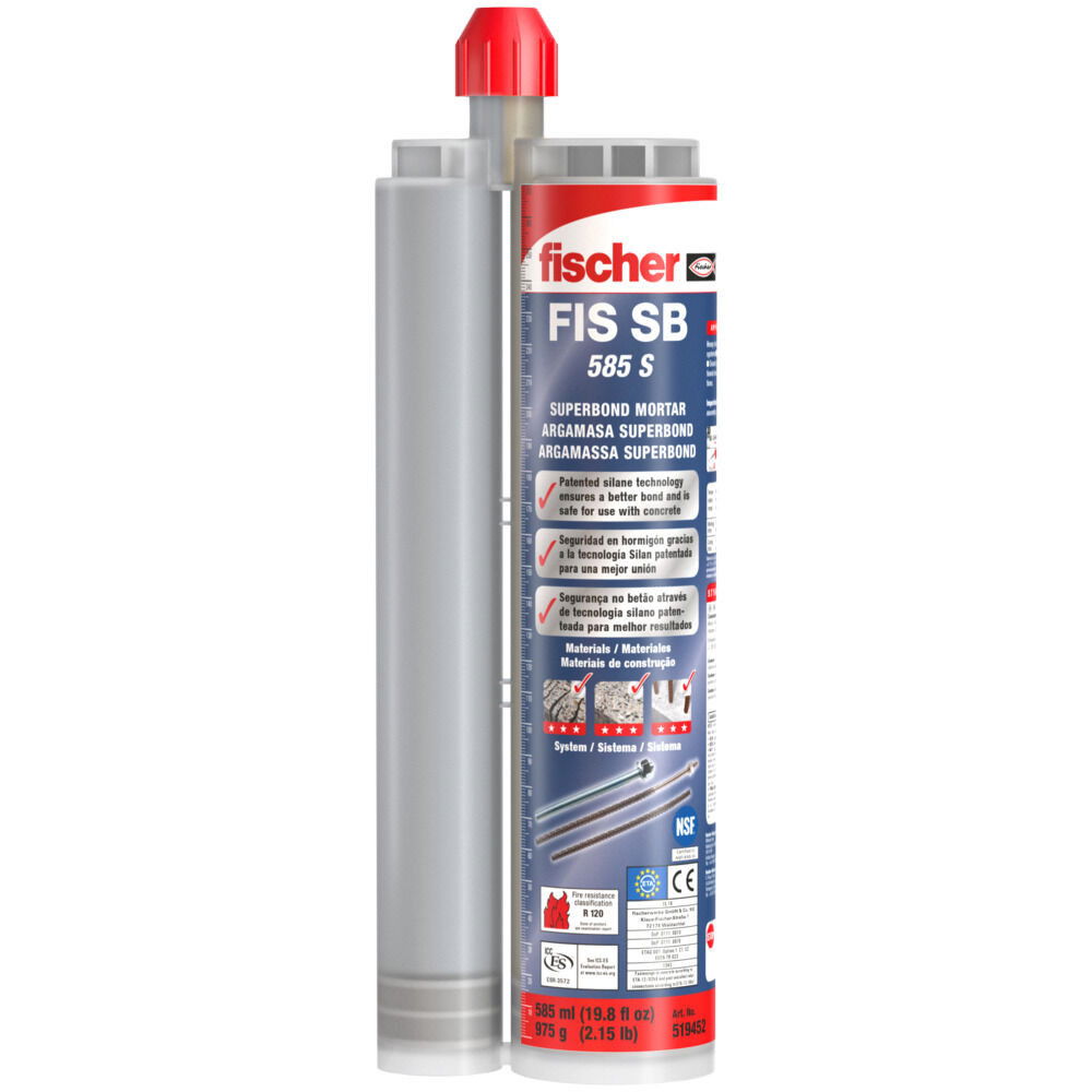 Fischer FIS SB 585 S injektáló ragasztó, 585 ml 2 db FIS UMR keverőszárral termék fő termékképe