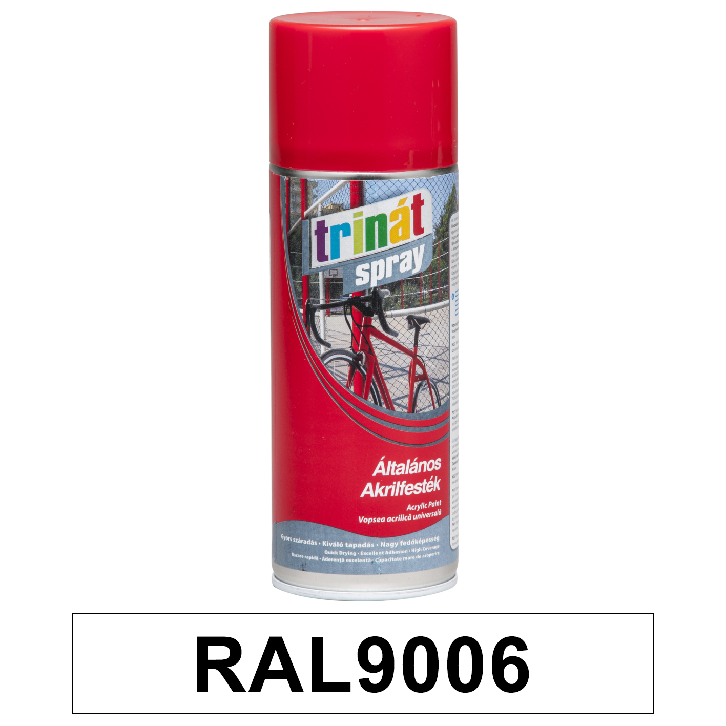 Trinát Általános akrilfesték spray, RAL9006, 400 ml termék fő termékképe